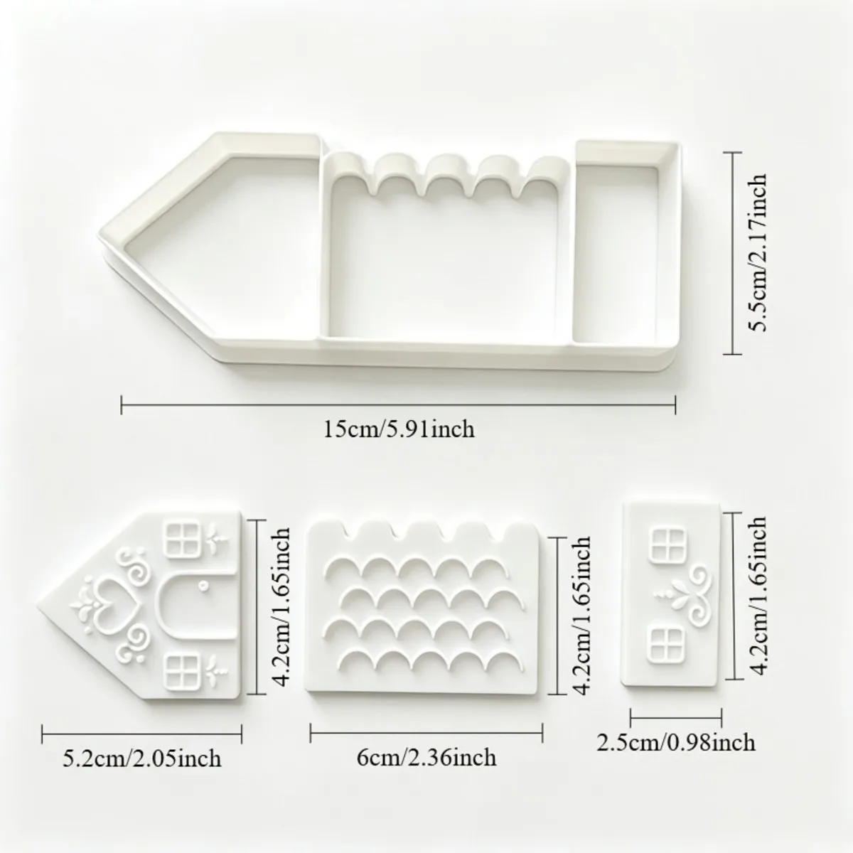 Kleines Hausförmiges Polymer-Ton-Schneidewerkzeug, Mini Kleines Haus Tonformwerkzeug, Geeignet für Polymer-Ton – Detail 6