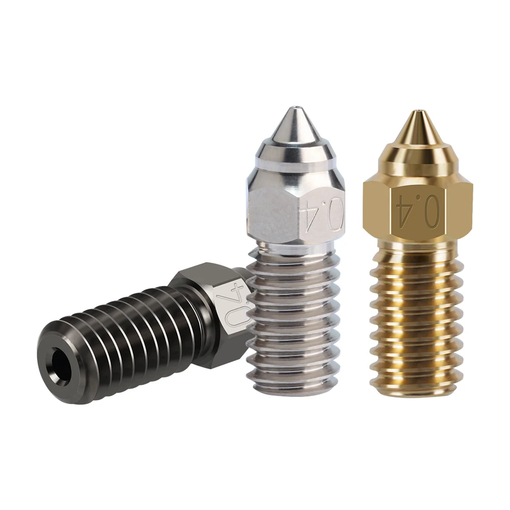 ل Elegoo نبتون 4 Plus/4 ماكس الفوهات 0.2/0.4/0.6/0.8/1.0 مللي متر فوهة النحاس النحاس مطلي الصلب المقسى عالية السرعة الفوهات #2