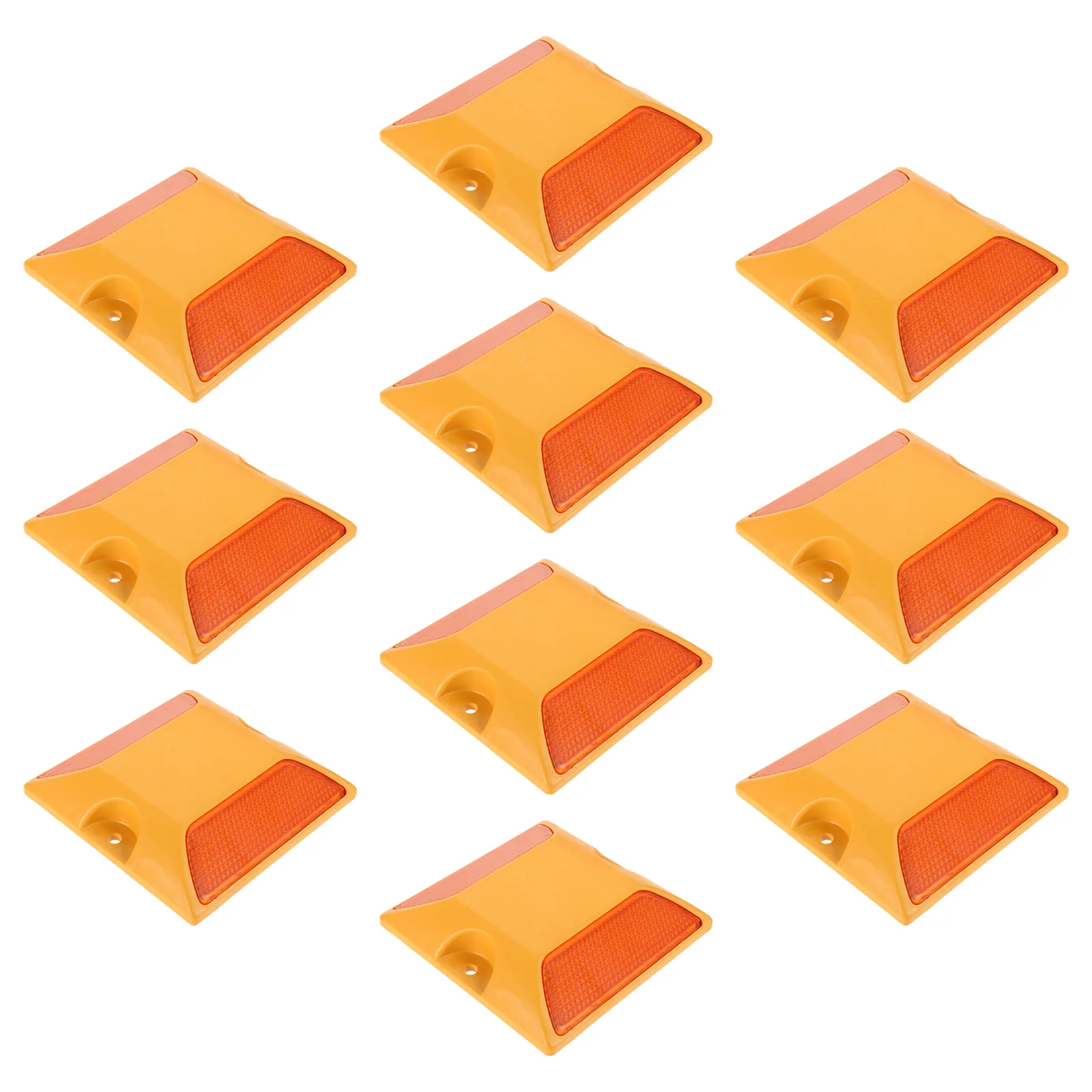 10Pcs Reflective Road Markers High Visibility Durable Plastic Traffic Calming Safety Reflectors Reflective Marker