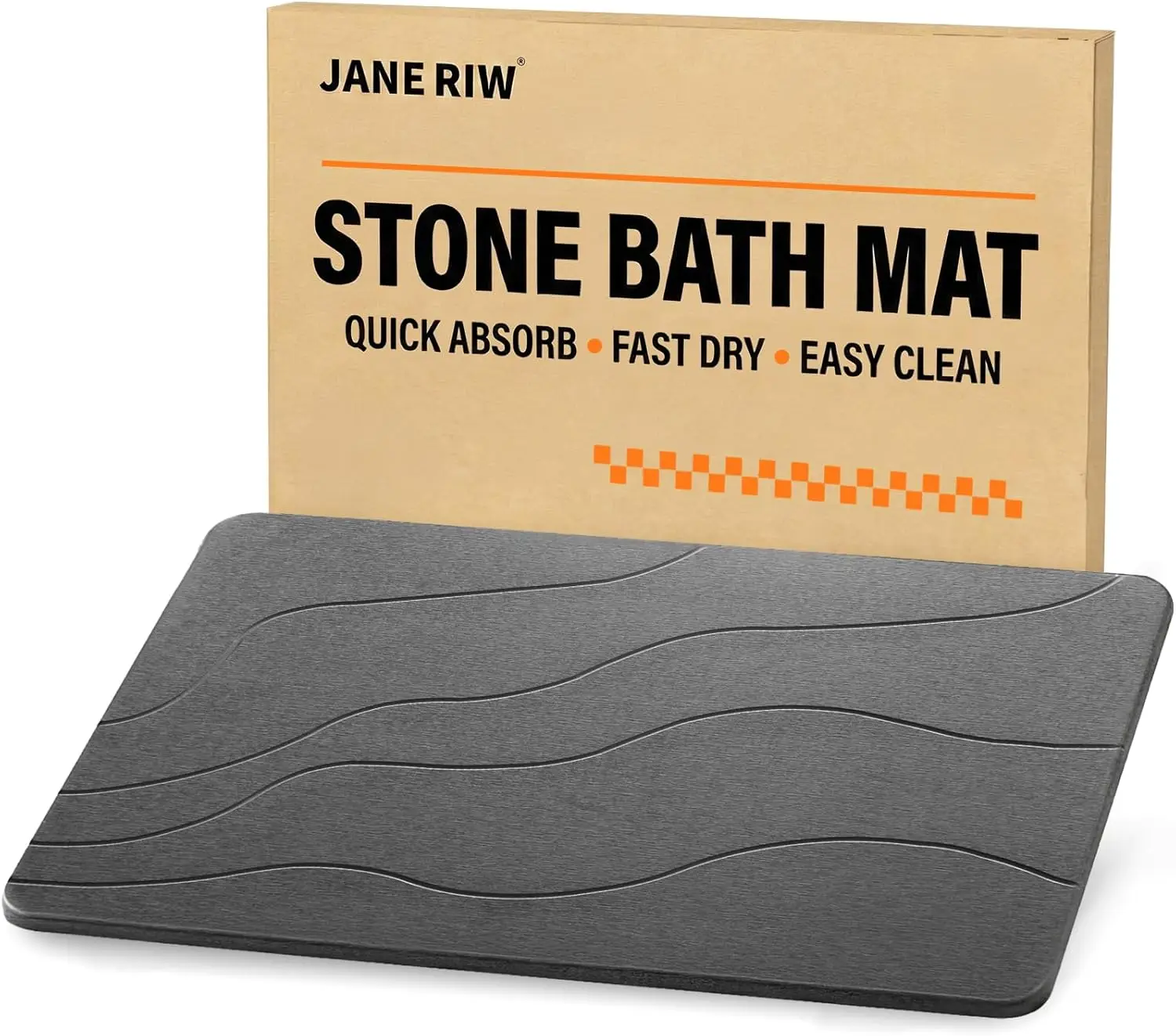 

Quick-Dry Diatomite Bath Mat, 23.5x15.5 Inch Shower Exit Mat for Apartment Essentials & Housewarming Gifts