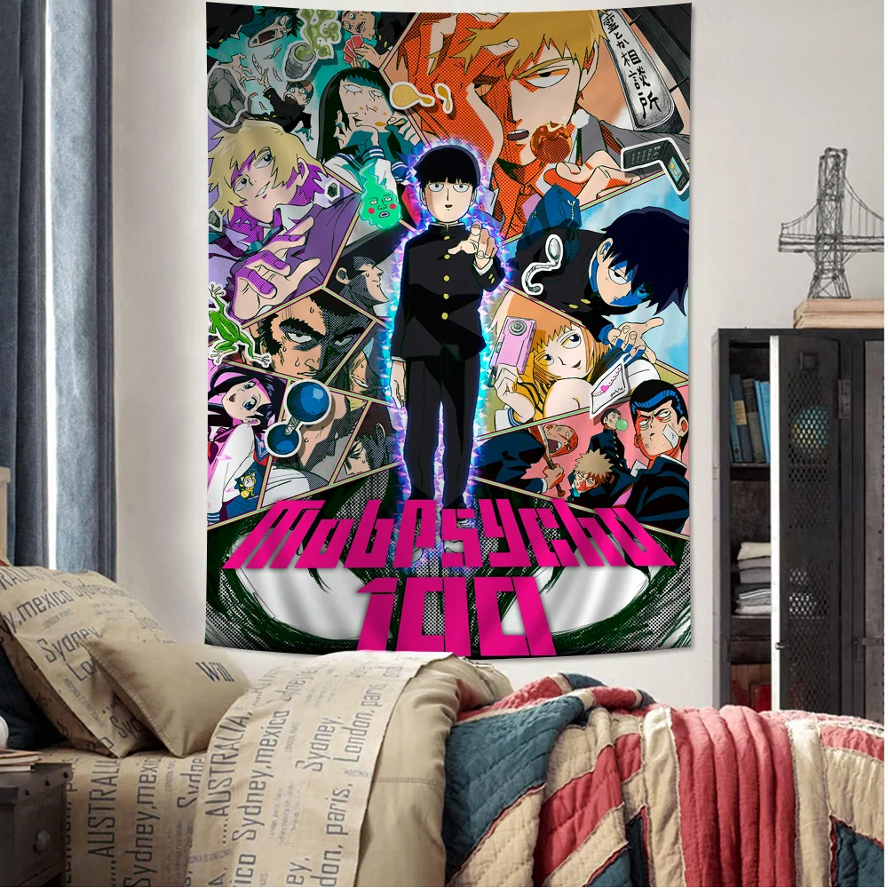 

Anime Mob Psycho 100 Hanging Bohemian Tapestry Bohemian Wall Tapestries Mandala Cheap Hippie Wall Hanging