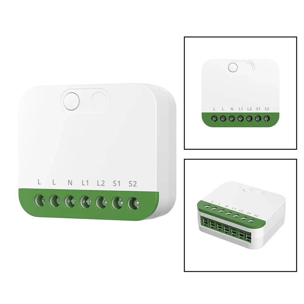 Dual Channel WiFi Smart Switch 16A for MINI Compatible Use with Two Way Dual Control Function and App Based Scheduling