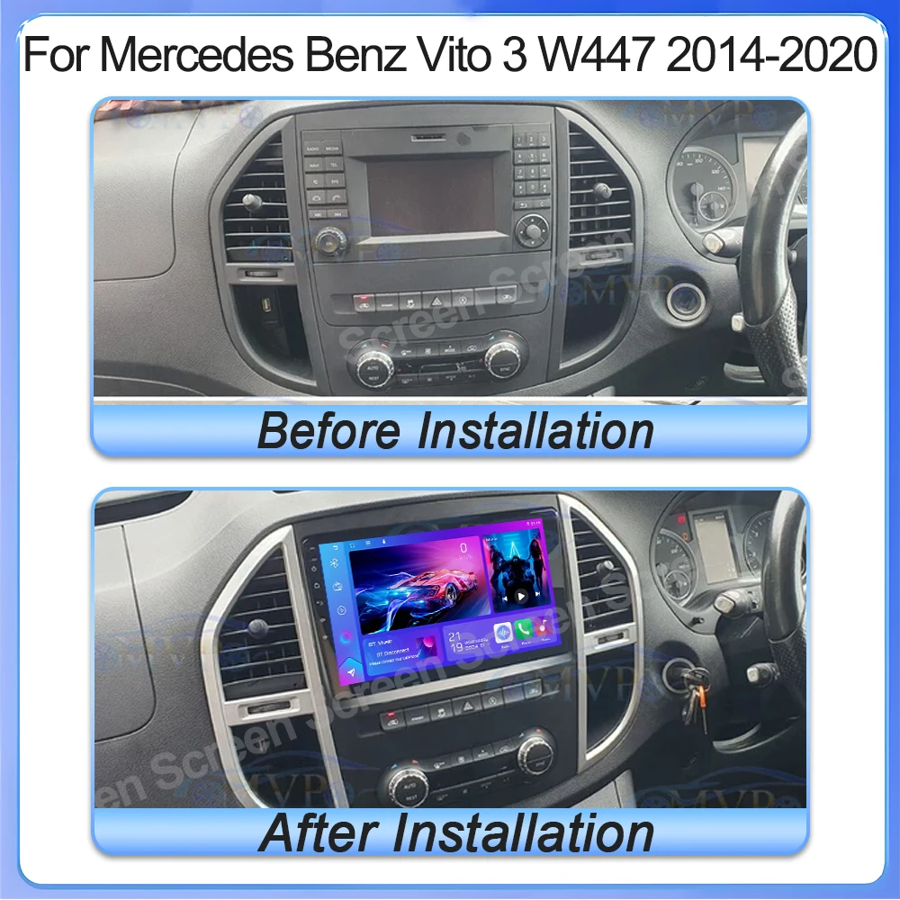 Android 16 For Mercedes Benz Vito 3 W447 2014-2020 Car Radio Multimedia Video Player Bluetooth Mirror Link Touch Screen RDS Wifi
