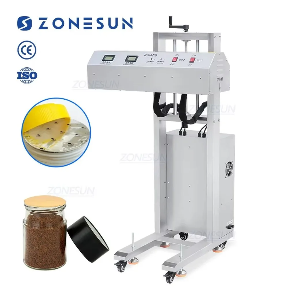 Continuous Induction Sealing Machine Automatic Aluminum Foil Bottle Cap Sealer for Food Cosmetic Medicine Packaging