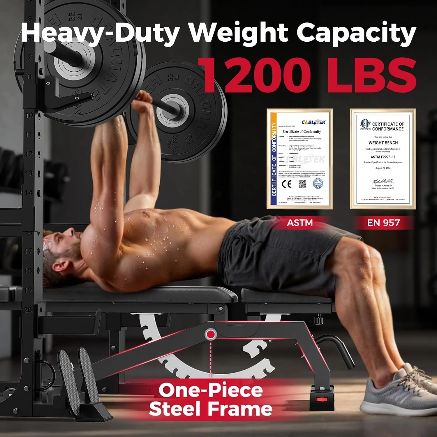 Adjustable Weight Bench, Full Body Workout Bench for Home Garage Gym Strength Training, Incline Flat Decline for, Customized