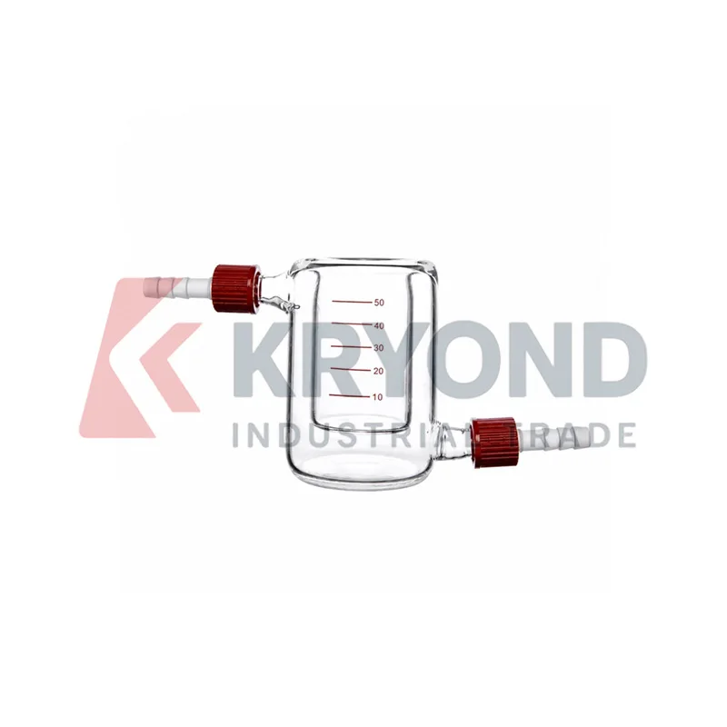 B180050Z Borosilicate Glass Jacketed Beaker 50mL-1000mL Removable Spout Laboratory Double Wall Reaction Container Use Series Set