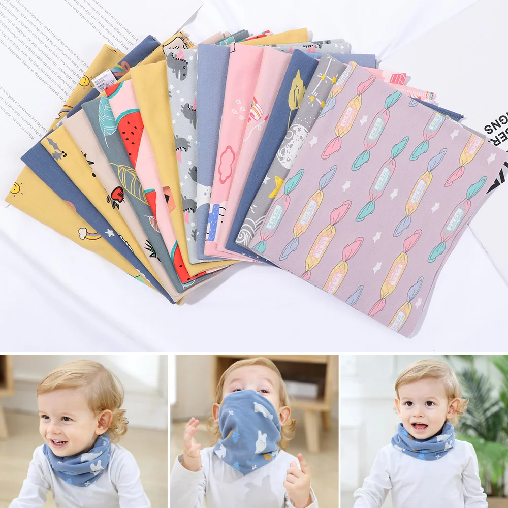 

Outdoor Long Scarf Windproof Magic Necker Chief Children Cotton Scarf Collar Scarves Cartoon Printed Neck Warmer Spring Autumn