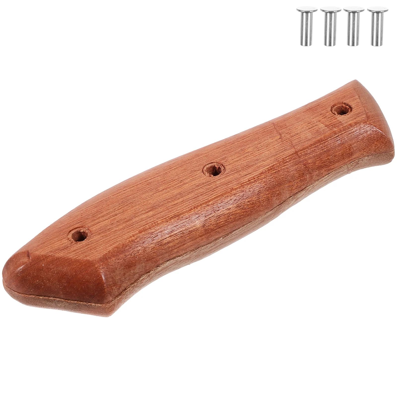 

2 Pcs Wooden Knife Handles Solid Wood Replacement Parts for Kitchen Strong Repair Fixed Knife Making Supplies