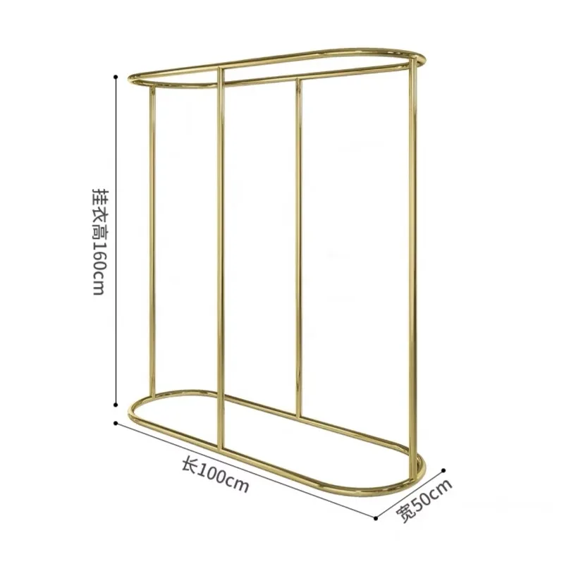 

New Fashion Clothes Showcase Display Rack Double Side Dress Hanging Standing Garment