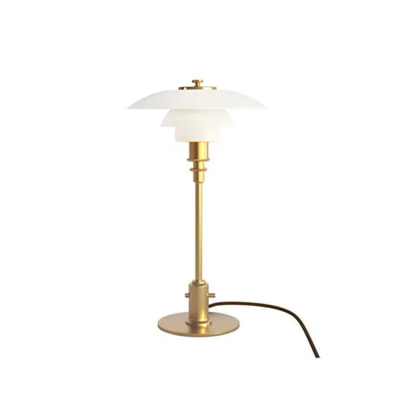

Desk lamp designer model room all copper amber glass study bedside lamp desk lamp