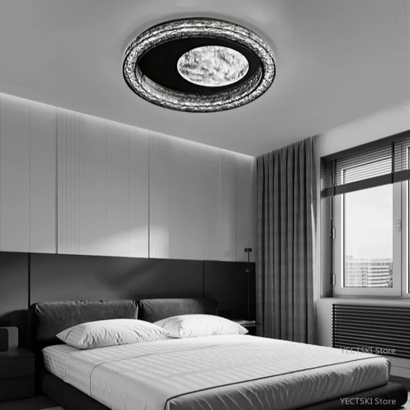 Italian minimalist bedroom ceiling light, simple and atmospheric creative circular home living room light