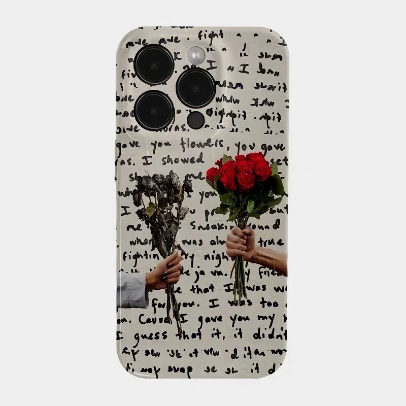 

Ins Roses and Withered Flowers Case for IPHONE 17 16ProMax 15 14 13 12 11 PRO Plus Acrylic TPU Two in One Magnetic Phone Cases