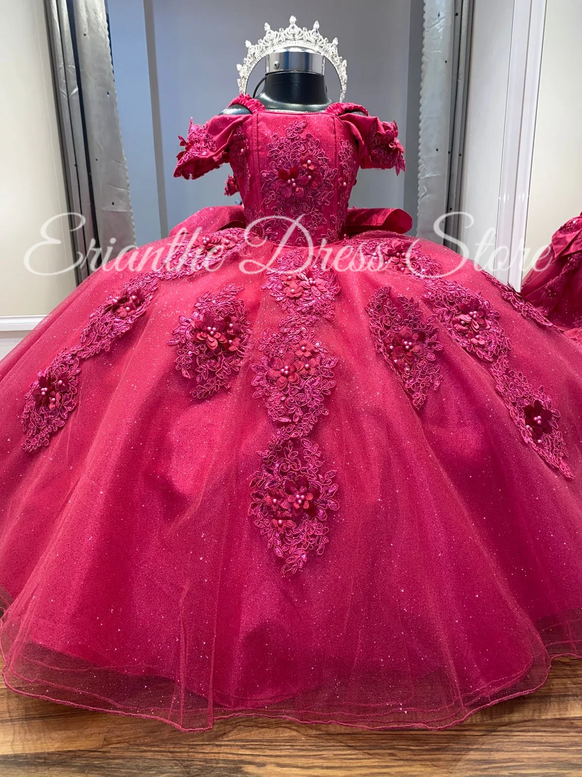 

Sparkling Flower Girl Dress For Wedding Applique Tulle Lace Puffy Kids Birthday Party First Communion Ball Gonws Customized