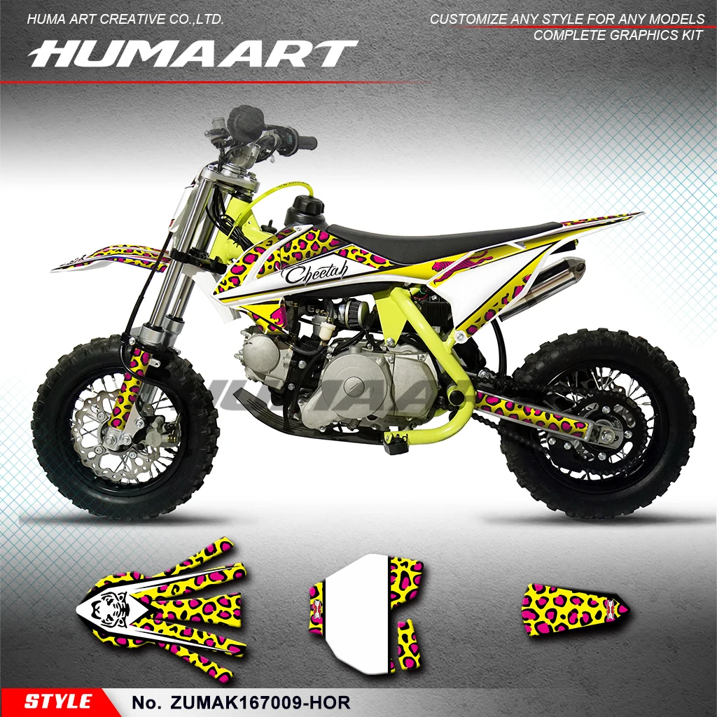 HUMAART Graphics Stickers Set for ZUUMAV K1 50 60 70,Kids Mini Dirt Bike,Refurbish,  ZUMAK167009-HOR