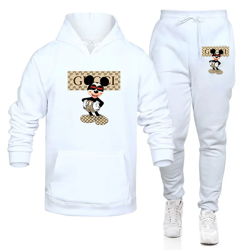 

2024Disney couple hoodie set fashion sweatshirt+sweatpants set sweatshirt men's pullover sweatshirt women's clothing