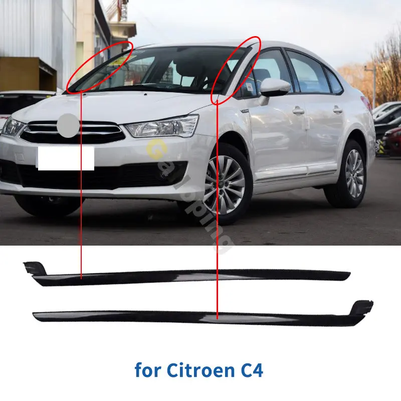 

For Citroen C4 2004-2013 1 Pair Left and Right Windshield Side Pillar Molding Cover Winscreen Window Trim 8120Q2 8120Q3