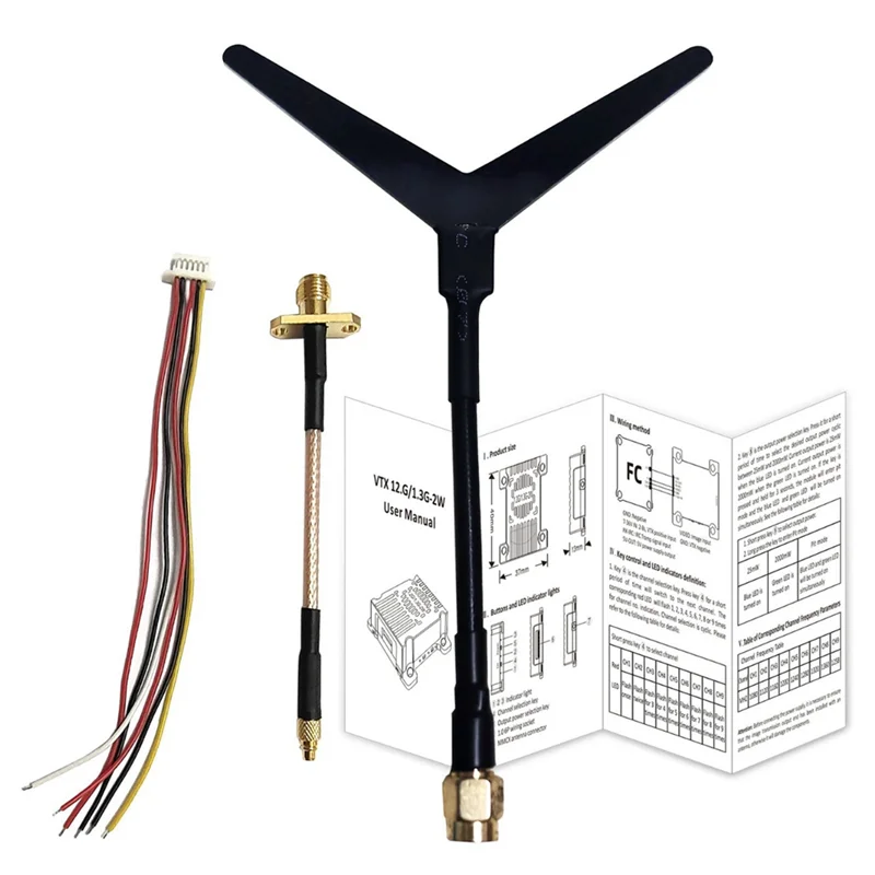 ELEC-1.2G 1.3G 2W VTX 9 Channels 2000Mw FPV Video Transmitter 7-36V For FPV RC Racing Drone