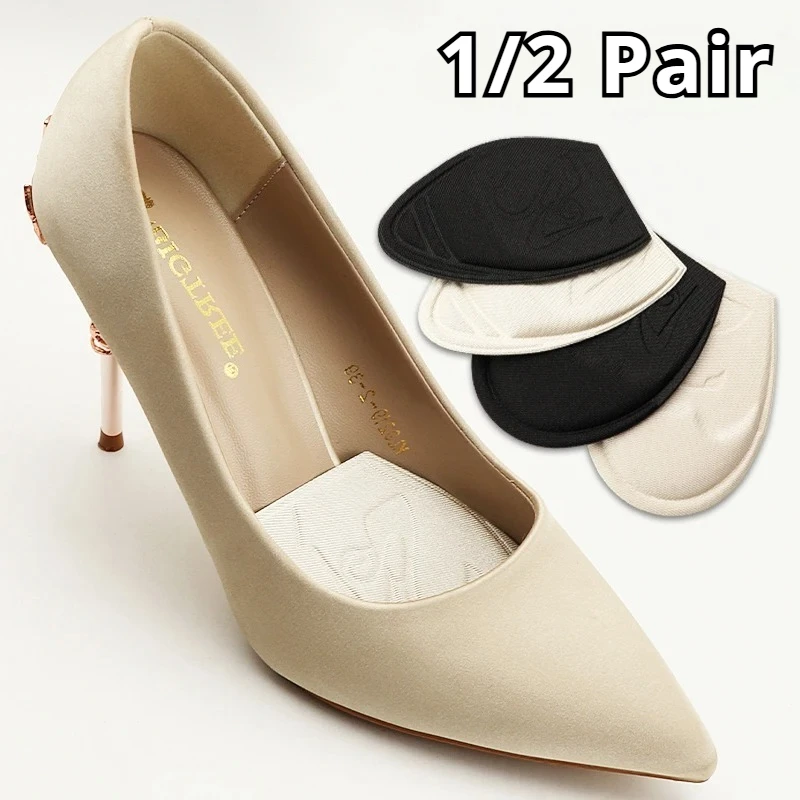 

Forefoot Cushion Insoles, Trimmable Half-Size Shoe Inserts, Breathable Anti-Slip Forefoot Pads for High Heels & Loose Shoes