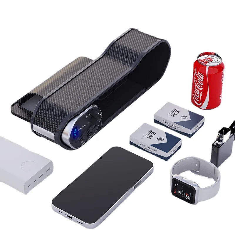 Car Supplies Wireless Charging Car Seat Gap Organizer With 40W USB-C/ Lightning Fast Charge Cable Center Console Storage Box