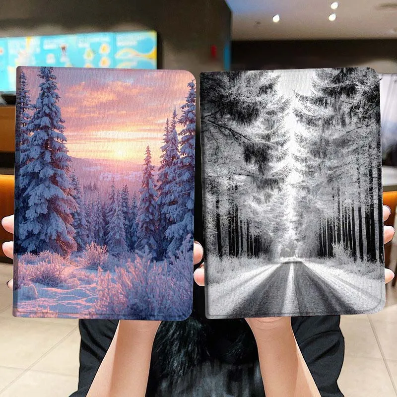 

Snowy Forest Sunset View Tablet Case For Lenovo Xiaoxin Legion Pad Tab Pro GT Y700 Gen4 2 11 P11 M10 K10 3rd Plus Gen Gift