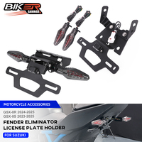 GSX-8S Adjustable License Plate Bracket For Suzuki GSX 8R 8S 2024-2025 Hidden Tail Bracket Turn Signal Light Fender Eliminator