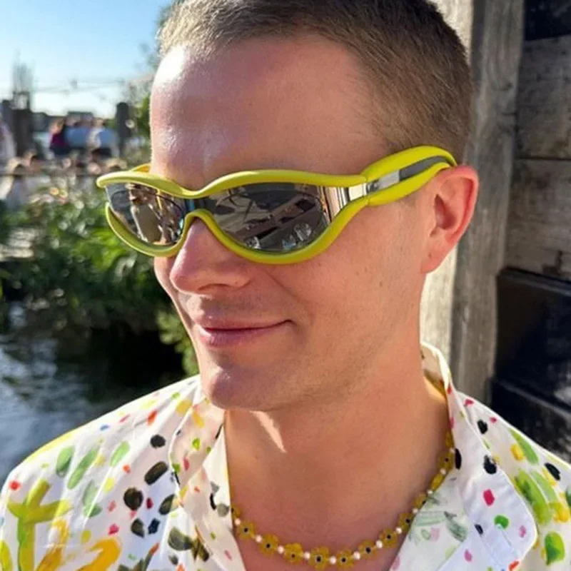 UV400 Ellipsen-Sonnenbrille, farbblockiert, personalisierte Sonnenbrille, Sommer-Brille und Accessoires in leuchtenden Farben