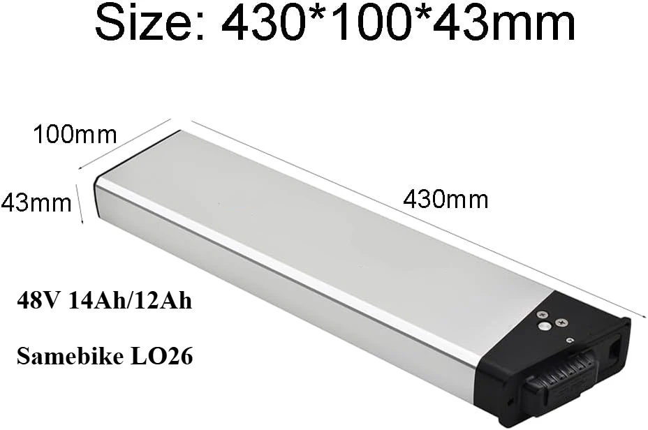 

Ebike with 48V 14Ah/12Ah Built-in Battery – Fits Samebike (LO26, R5s, etc.) | 750W 18650 Cells for Exceptional Power