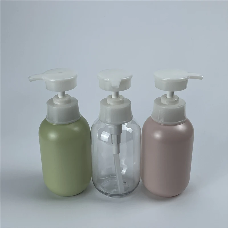 Morandi Color 400ml X 10 Empty Cosmetic Packaging Bottle With Liquid Soap Dispenser Body Wash Plastic PET Lotion Pump Containers