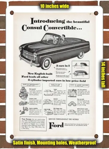 

Металлический знак-1954 английский потребительский трансформер-10x14 дюймов