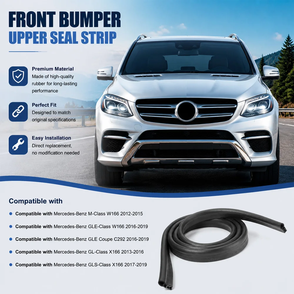 Car Hood Sealing Strip Rubber Engine Cover Seal Strip for Mercedes-Benz M GLE GL GLS Class W166 X166 C292 1668870198