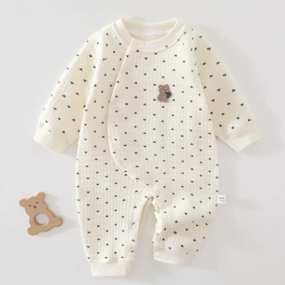 Baby Boy Rompers Quilted Warm Autumn Winter Newborn Baby Girl Clothes Unisex Baby Jumpsuit