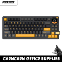 Feker K75 Mechanical Gaming Keyboard With Knob Screen 3 Mode Bluetooth Wireless RGB Backlight 83keys Pbt Keycaps Gamer Keyboards