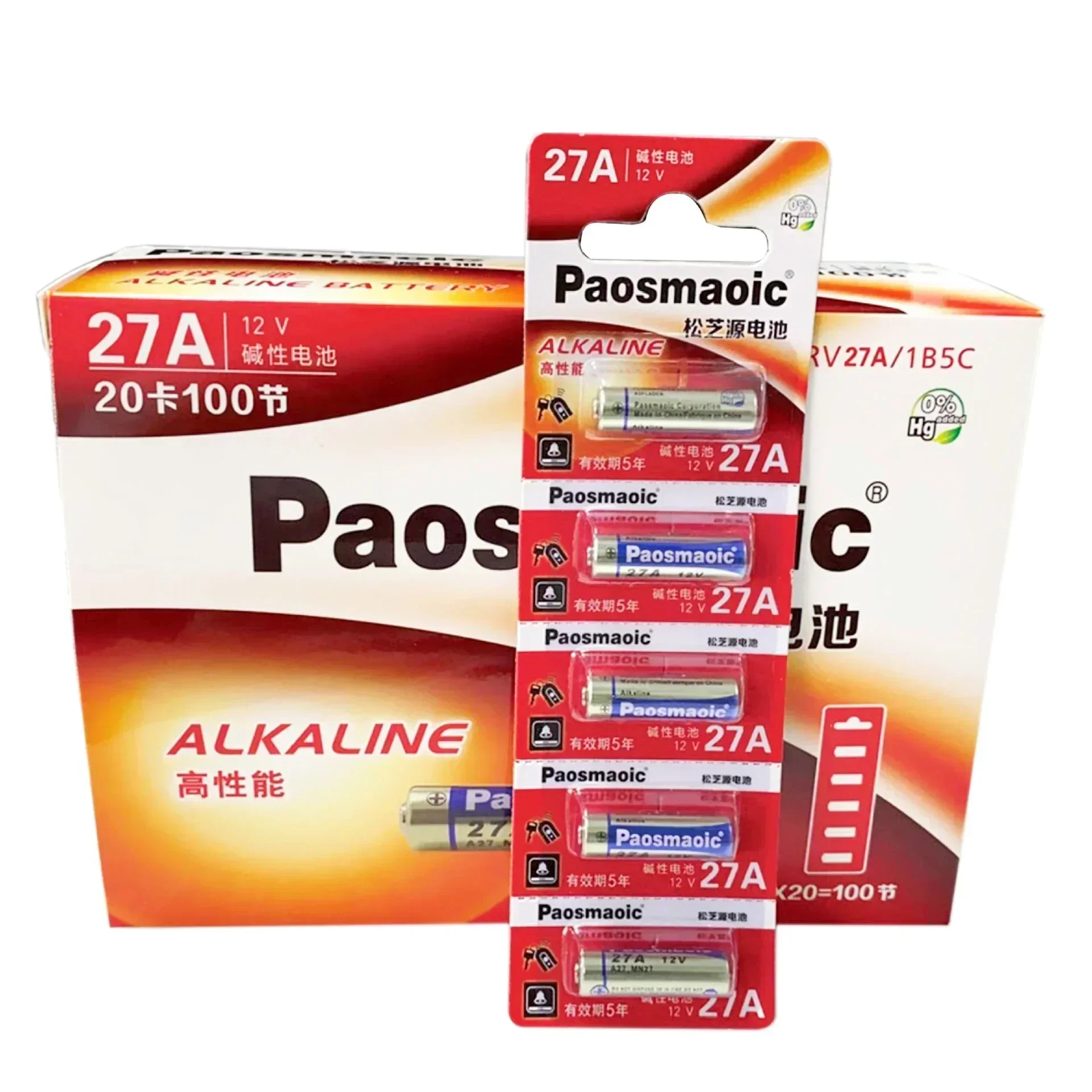 Alkaline Battery A27BP 5pcs 27A 12V for Alarm Clock Wireless Mouse K27A VR27 MN27 R27A G27A MS27 GP27A L828 V27GA ALK27A