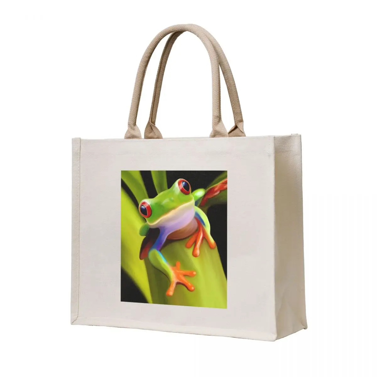 

Red-Eyed Frog, Red-Eyed Tree Frog Tote Bag custom canvas bag tote bag university large size bags shopping trolley