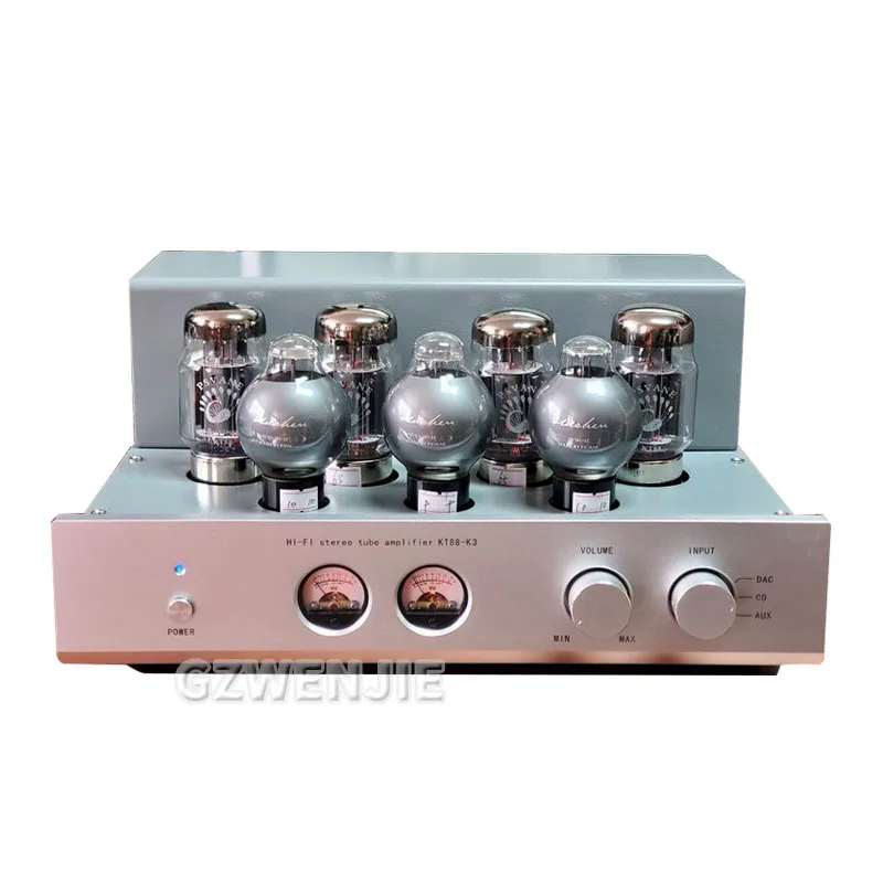 

kt88-k3 Vacuum Tube Amplifier Kit Diy High Power 45w*2 Bluetooth 5.0 HIFI Class A Audio Amplifier Vu Meter Diy Amp Audio