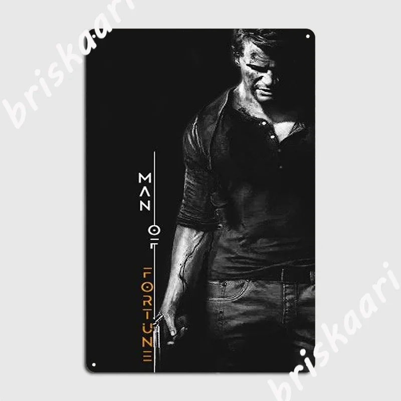 Man Of Fortune Uncharted 4 Metal Sign Garage Club Decoration Wall Mural Mural Painting Tin Sign Posters