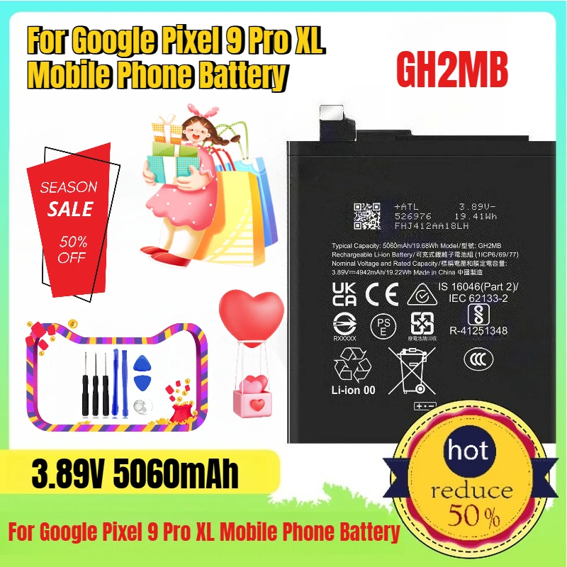 

5060 мАч подходит для аккумулятора мобильного телефона Google Pixel 9 Pro XL GH2MB
