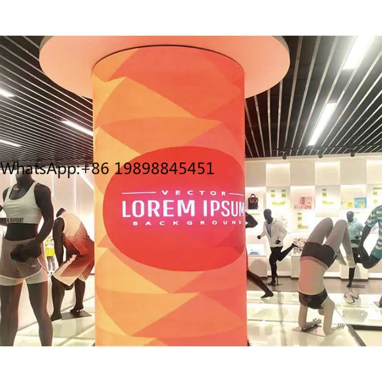 

Customized Full-Color Flexible Indoor LED Cylindrical Display Retail Store Animation Wall Screen