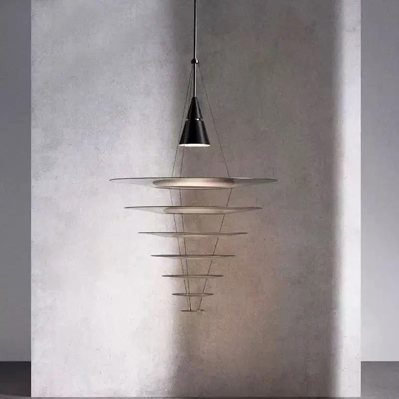 

Nordic Minimalist LED Pendant Light Acrylic Slice Ripple Ceiling Lamp Art Creative Chandelier Living Room Bedroom Bar Home Decor