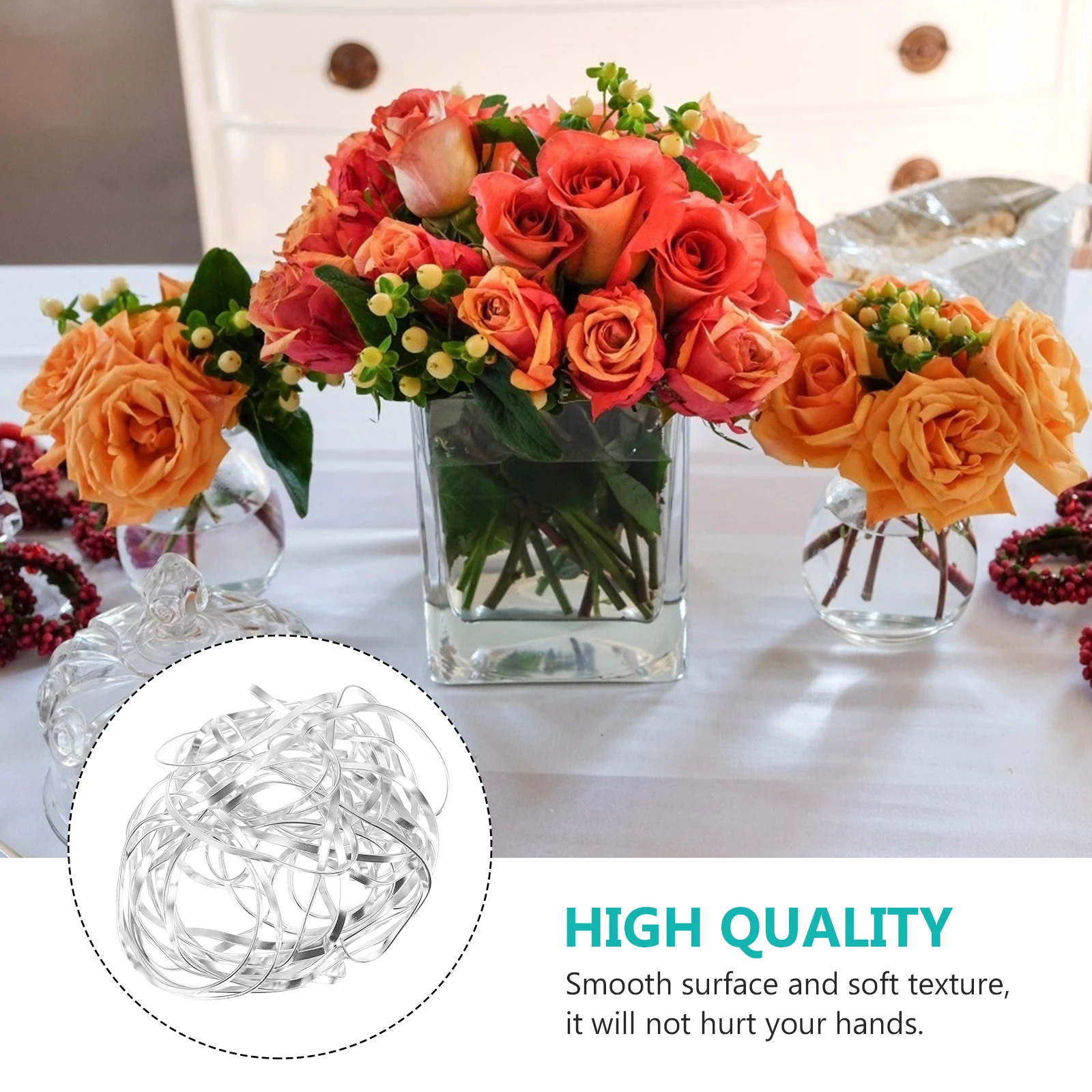 

1pc Arranging Fixing Tool Adjustable Metal for Vase Reusable Durable Smooth Surface Rustproof PremiumFlower Arranging Metal
