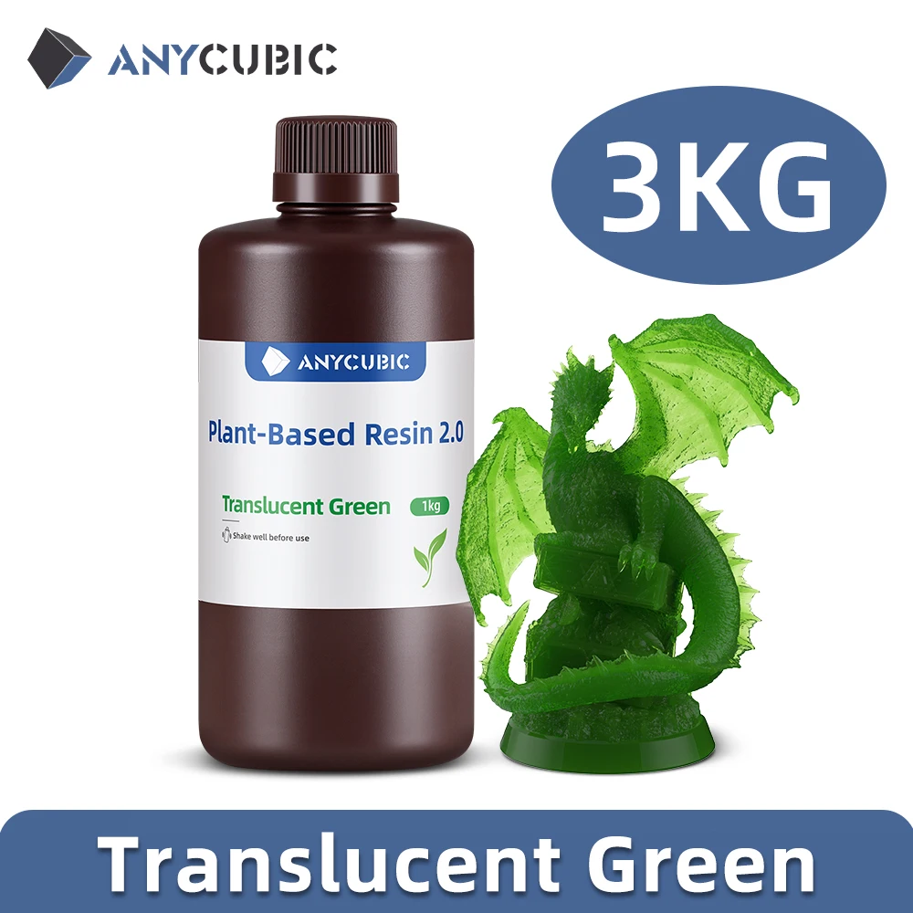 ANYCUBIC 3d Printer Resin Buy 3KG Get 4KG 405nm UV Resin Water-Wash Resin  Tough Resin ECO Resin For LCD 3d Printing Material - AliExpress 7