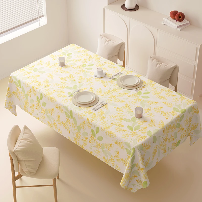 Home Textiles Today News - Koreaanse tafelkleed met bloemenprint, waterdicht, in
