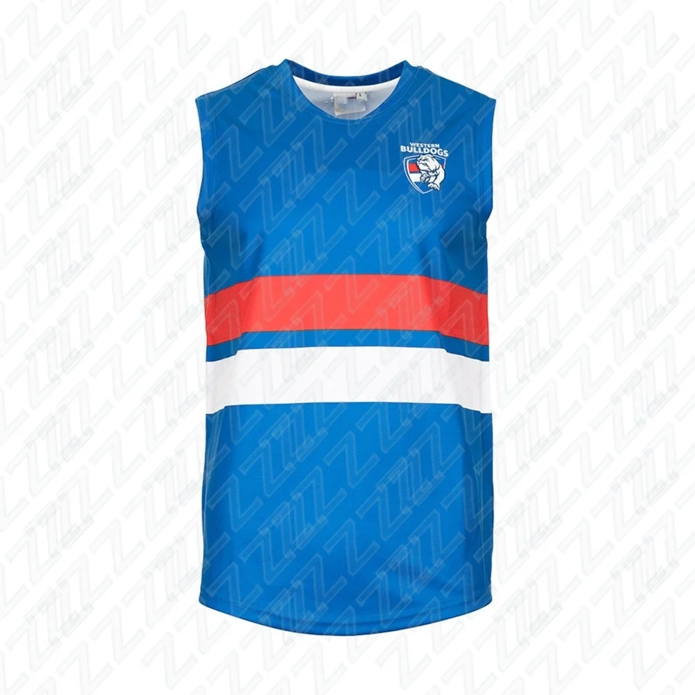 Western Bulldog Team, Youth Training Vest, Sports Fitness Vest, Sleeveless Australian Football Shirt, Remastered Team Uniform
