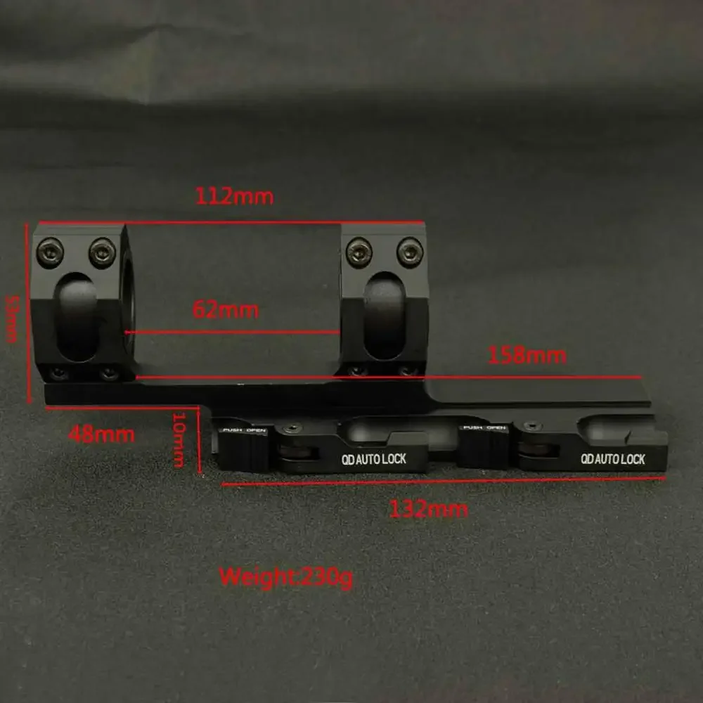 Hunting QD Auto Quick Release Rifle Scope Mount Rings 30mm 25.4mm Cantilever for 20mm Picatinny Weaver Rail Optics Tactical Ring