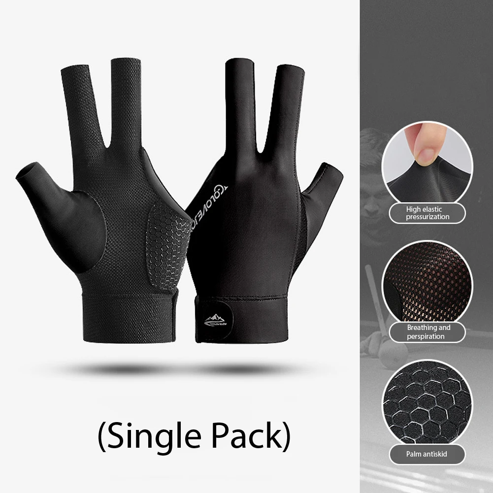 

Optimize Your Grip and Control with a Three Finger Open Design Snooker Billiard Cue Glove for Left Hand Players