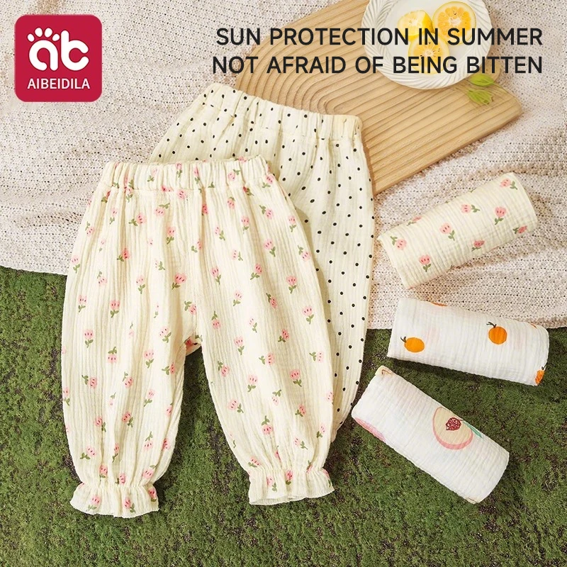 

AIBEDILA Newborn Pants Cartoon four seasons Baby 100%Cotton Soft Girl Pants Baby Boy trousers Pants 0-3Years