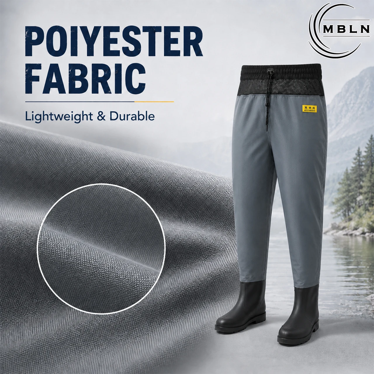 Rutschfeste Angelstiefel-Overalls, Wasserdichte Outdoor-Ausrüstung für Camping, Jagd, Angeln und Bachwanderungen – Detail 8