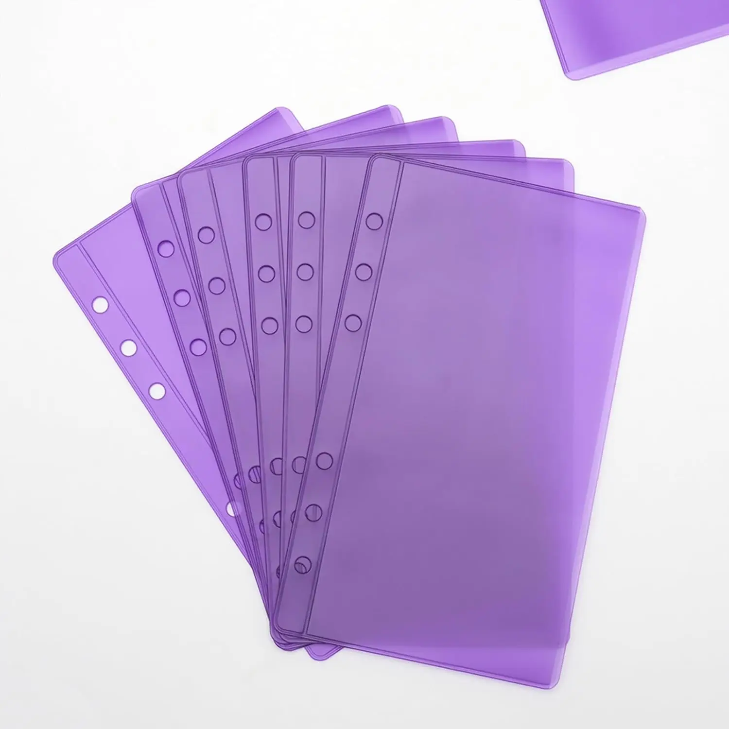

NewA6 Binder Pockets with No Zipper, 10 Pcs PVC Zipless Budget Envelopes, Cash Envelopes Money Bag for Budgeting, Cash Stuffing