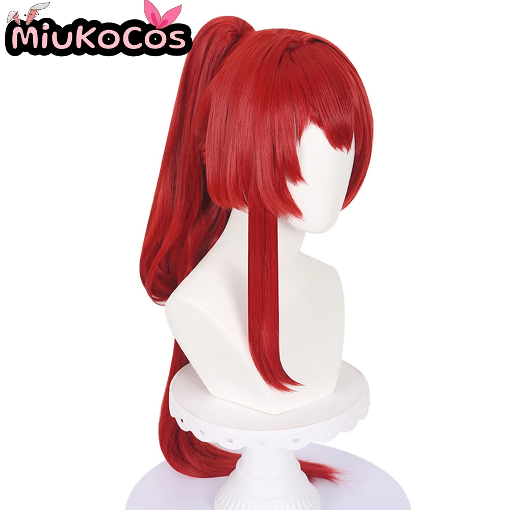 متوفر في المخزون Yinlin ذيل حصان شعر مستعار تأثيري MiukoCosplay لعبة Wuthering موجات تأثيري