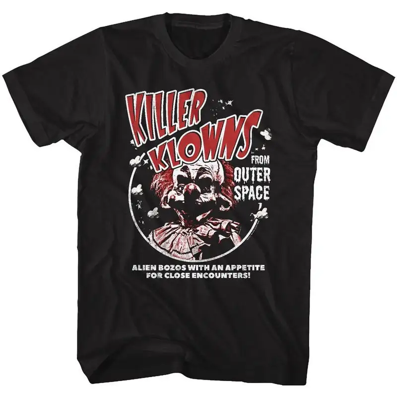 Killer Klowns Alien Bozos Black Adult T-Shirt